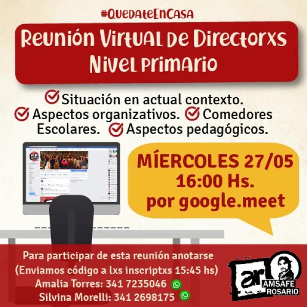 Reunión Virtual de Directorxs – Nivel Primario