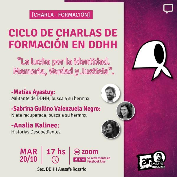 Ciclo de charlas de formación en DDHH