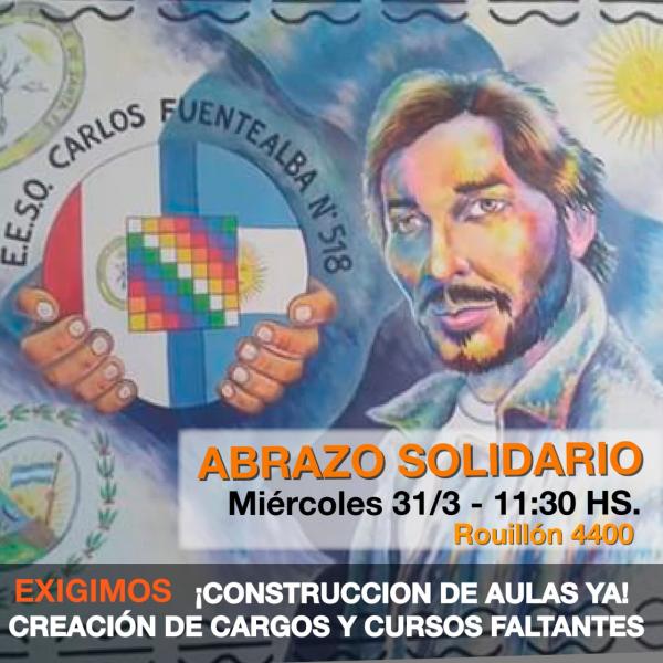 Abrazo solidario en la EESO N°518