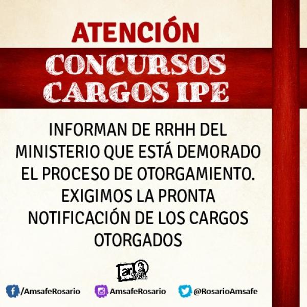 Atención Concursos cargos IPE