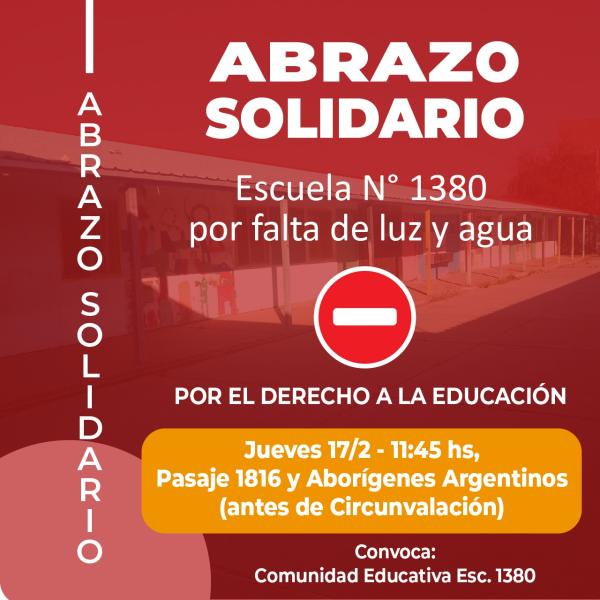 Abrazo solidario Esc. 1380