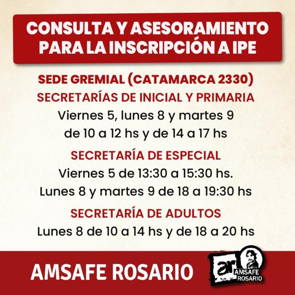 Consulta y asesoramiento para la inscripción a IPE