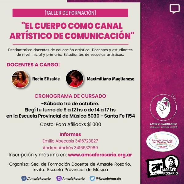 Taller: El cuerpo como canal artístico de comunicación