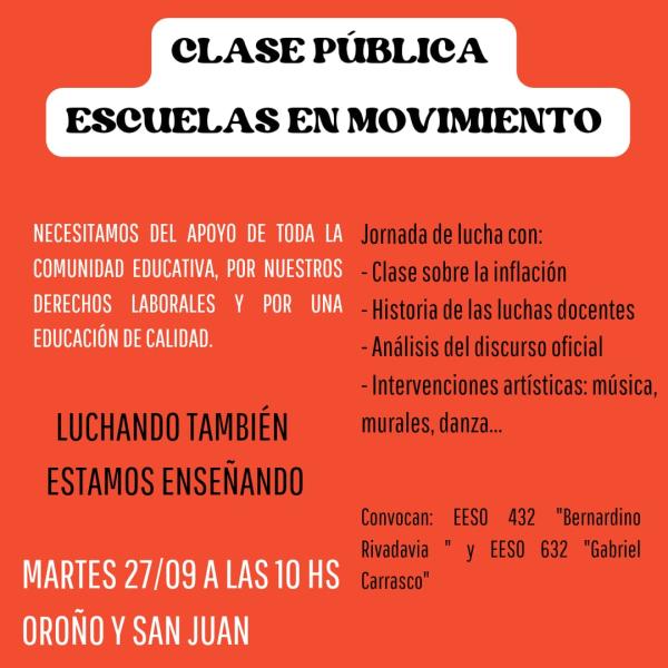 Clase pública Escuelas en Movimiento