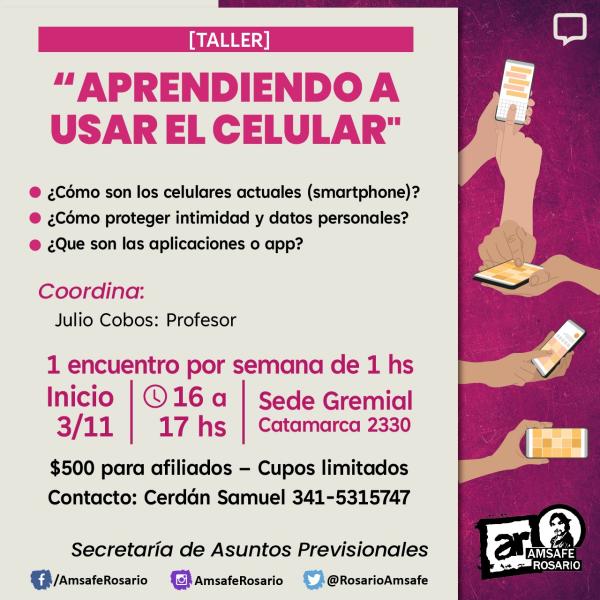 Taller: aprendiendo a usar el celular