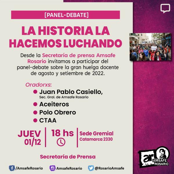 Panel debate: La historia la hacemos Luchando