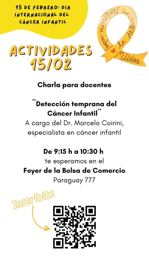 Invitación: Charla Detección temprana del Cáncer Infantil