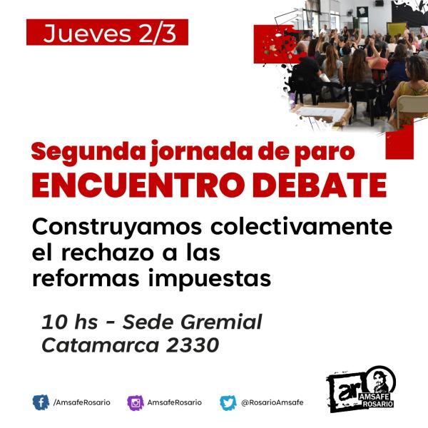 Segunda Jornada de paro: Encuentro debate