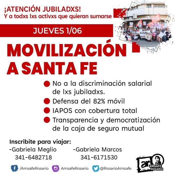 lxs jubiladxs nos movilizamos a Santa Fe 