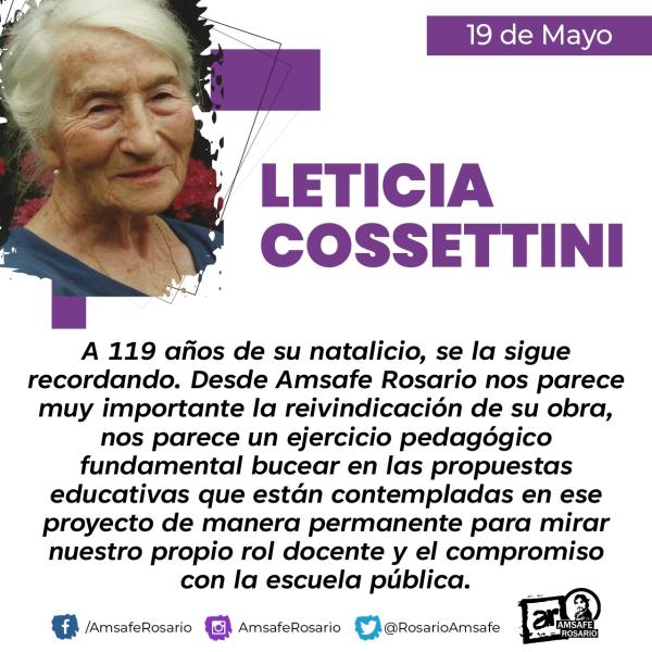 Un 19 de mayo nacía Leticia Cossettini