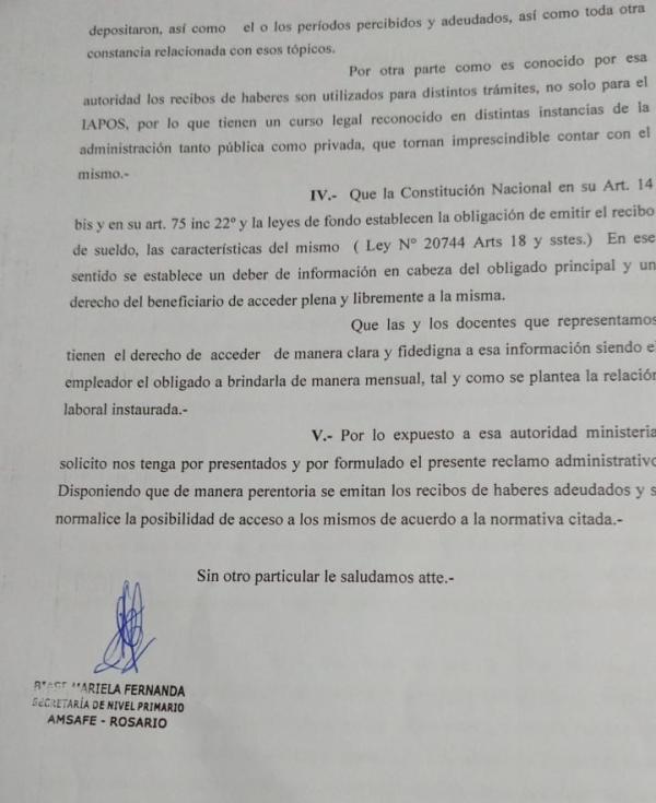 Reclamamos de forma urgente los recibos de sueldo del plan 25