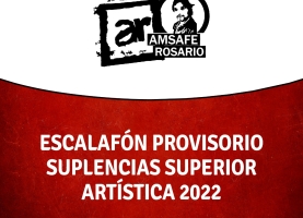 Escalafón Provisorio Suplencias Superior Artística 2022