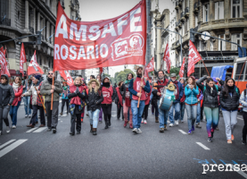 Marcha y Paro nacional de Ctera y Sadop en repudio a la represión en Chubut