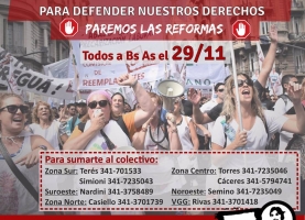 Paro y movilización: paremos la reforma, todos a Buenos Aires!