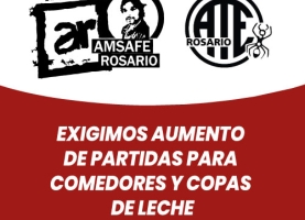 #URGENTE EXIGIMOS AUMENTO DE PARTIDAS PARA COMEDORES Y COPAS DE LECHE