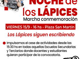 Marcha en conmemoración de "la noche de los lápices" 