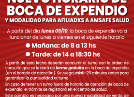 Nuevo horario de Boca de Expendio