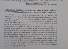 Solidaridad con lxs trabajadorxs del S.U.TRA.Q.YP.