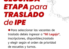 Segunda etapa para traslado de IPE