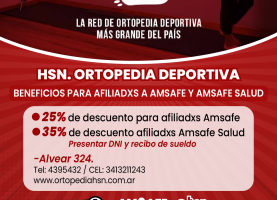 Nuevo beneficio de HSN Ortopedia deportiva.