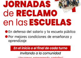 Jornadas de reclamo en las escuelas