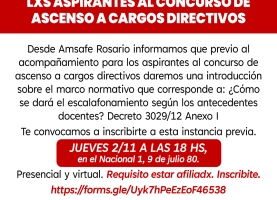 Previo al acompañamiento para los aspirantes al concurso de ascenso a cargos directivos