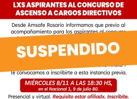 [SUSPENDIDO] REPETIMOS EL ENCUENTRO INTRODUCTORIO PARA ASPIRANTES EN EL CONCURSO DE ASCENSO