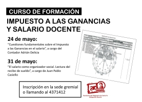 Curso de formación sobre Impuesto a las Ganancias y Salario Docente