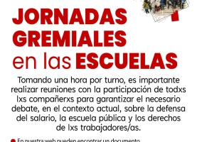 Jornadas gremiales en las escuelas