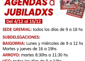 Entrega de agendas a jubiladxs