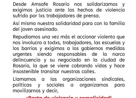 Solidaridad con lxs trabajadores de prensa.