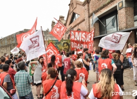 Llevamos nuestros reclamos al Ministerio de Educación con el acompañamiento de compañerxs de ATE Rosario.