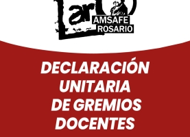 Declaración unitaria de gremios docentes