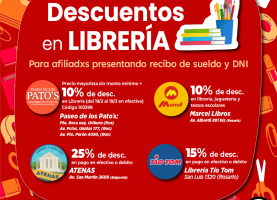 Convenios de descuentos en Librería