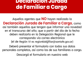 Información sobre Declaración Jurada de Familiar a Cargo