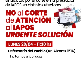 No al corte de atención al IAPOS.