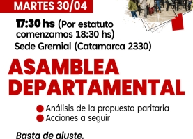 Urgente: Asamblea Departamental