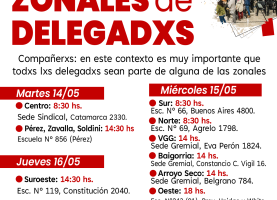 Zonales de delegadxs