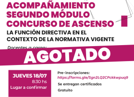 TALLER: ACOMPAÑAMIENTO SEGUNDO MÓDULO CONCURSO DE ASCENSO