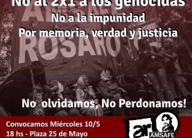 No al 2x1. Participemos de la movilización y llevemos el debate a todas las escuelas 