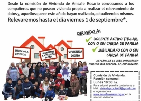 Campaña de actualización de datos docentes sin vivienda propia