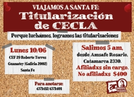 Información concurso de titularización de Formación Profesional y Capacitación Laboral