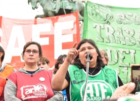 Solidaridad con Lorena Almirón, Sec. Gral. de ATE Rosario.