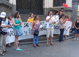 Concentración en Rosario en repudio a la represión al pueblo mapuche