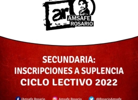 Secundaria: Inscripciones a suplencia ciclo lectivo 2022