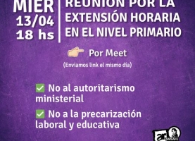 Reunión por la extensión horaria en el Nivel Primario