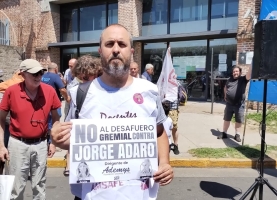 Solidaridad con el compañero Jorge Adaro