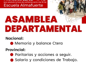 El miércoles todxs a la Asamblea Departamental