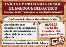 Conferencia en Pérez: Inicial y Primaria desde el enfoque didáctico