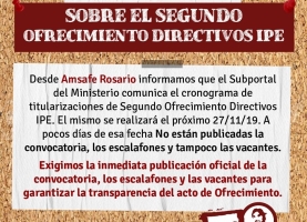 Importante: Sobre el Segundo Ofrecimiento Directivos IPE